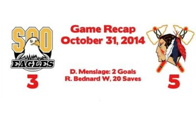 Tomahawks Score Four in Third, Defeat Eagles 5-3