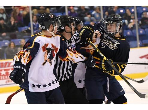Tomahawks Fall To Jr. Blues on Guns & Hoses Night