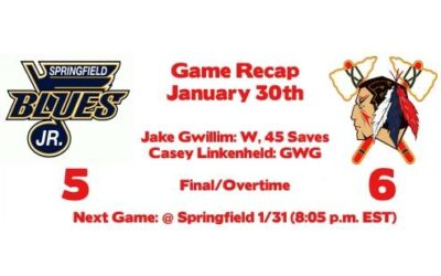 Linkenheld Scores Game-Winner as Tomahawks Defeat Jr. Blues 6-5