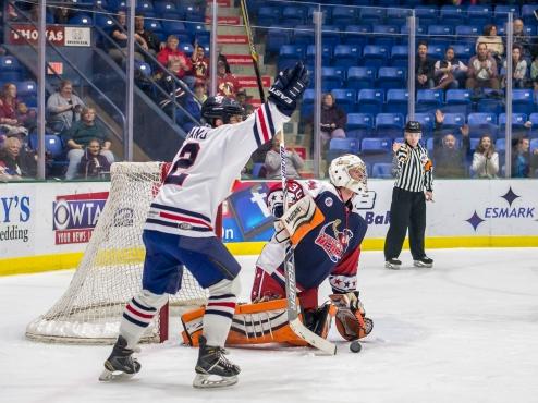 Tomahawks Top Rebels 4-3 in Physical Contest