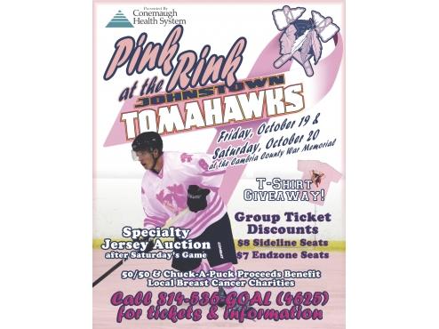 Tomahawks Announce “Pink at the Rink” Weekend