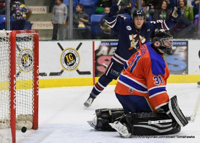 Hat Tricks from Hunter and Bruce Carry Hawks