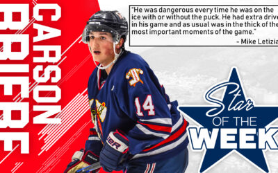 Eight-Point Weekend Secures Brière Star of the Week Honor