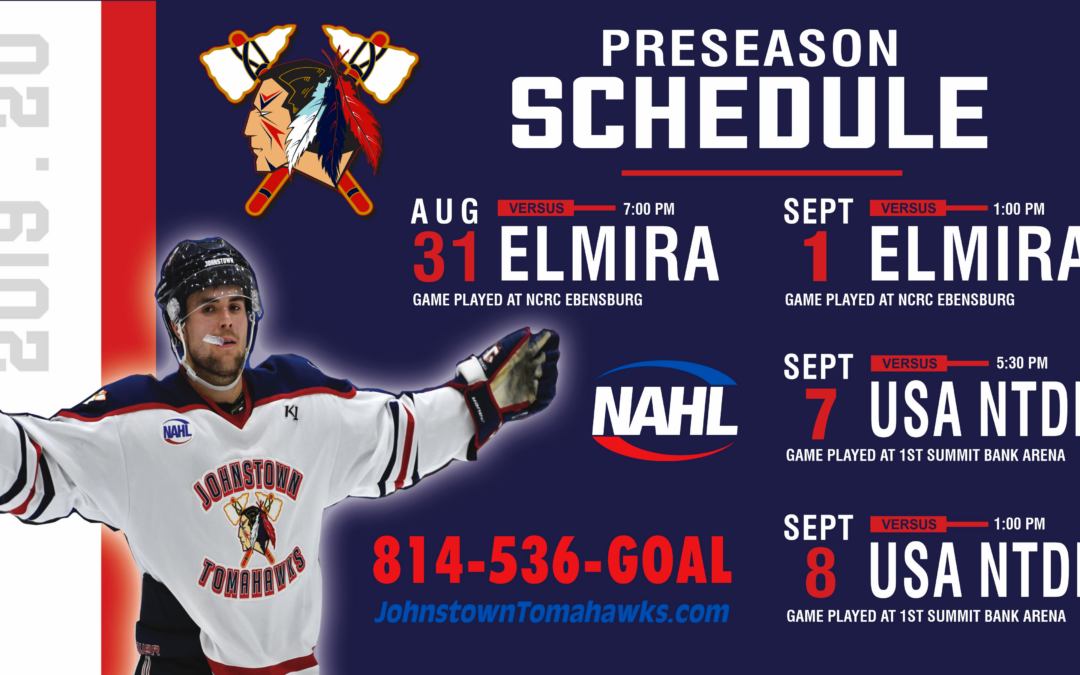 2019-20 Pre Season Schedule Announced