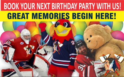 Book your birthday party with the Tomahawks!