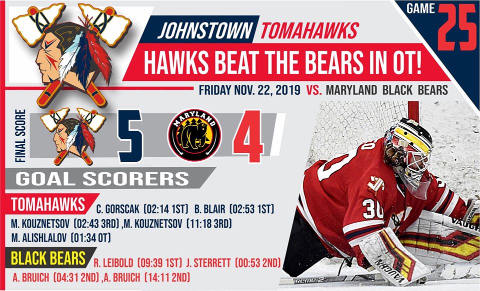 Tomahawks Comeback, Win in Overtime 5-4