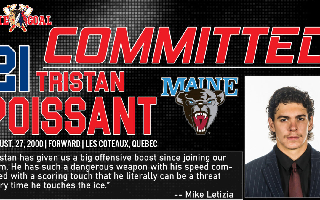 Hawks forward Tristan Poissant commits to play at the University of Maine!