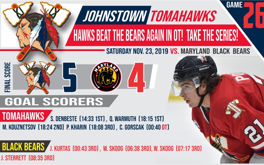 Tomahawks Win Wild One in Overtime 5-4