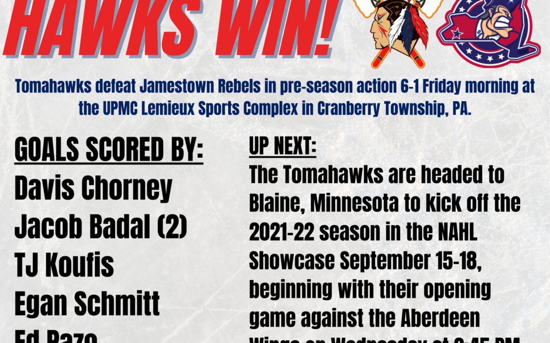 Tomahawks Defeat Rebels in Pre-Season Action Friday