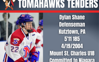 Tomahawks Tender Defenseman Dylan Shane