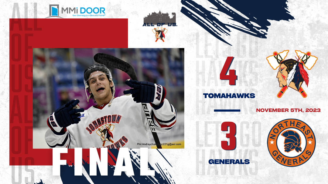 Johnstown Tomahawks Secure Weekend Sweep with Victory Over Northeast Generals