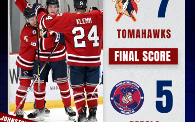 LAWRENCE NETS A HAT TRICK AS TOMAHAWKS EXTEND WIN STREAK