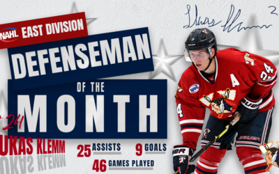 KLEMM NAMED NAHL DEFENSEMAN OF THE MONTH