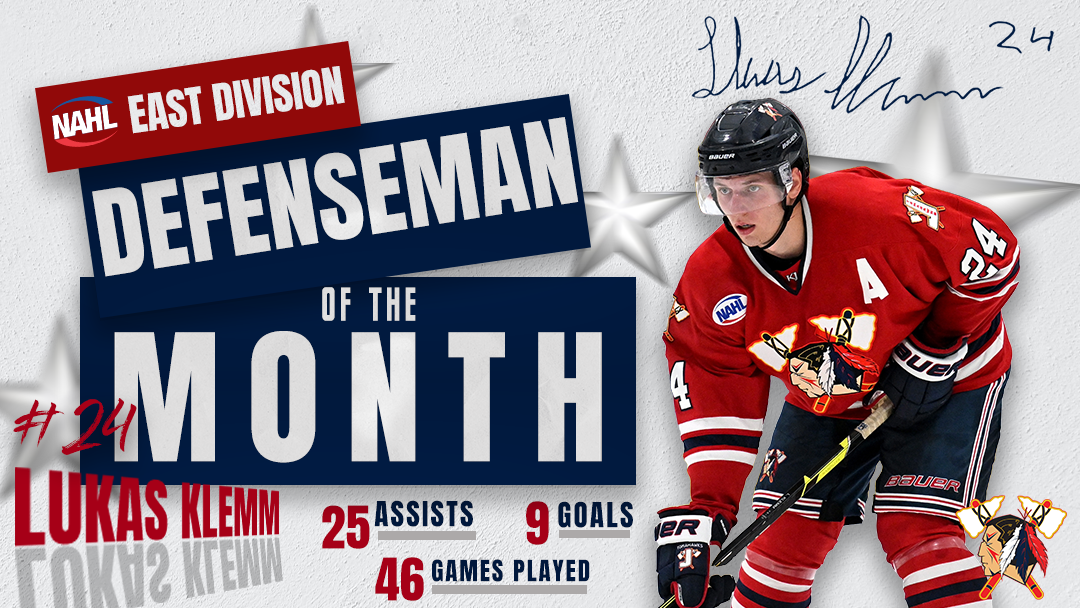 KLEMM NAMED NAHL DEFENSEMAN OF THE MONTH