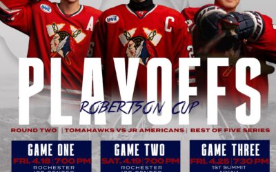 NAHL SECOND ROUND PLAYOFF PREVIEW: TOMAHAWKS FACE JR. AMERICANS IN 5-GAME SERIES