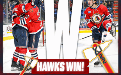 TOMAHAWKS DIG DEEP COMING BACK FROM EARLY 3-0 DEFICIT TO STEAL OVERTIME WIN FROM HAT TRICKS